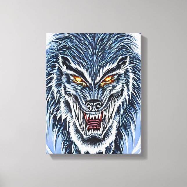 Winter Werewolf Fantasy Oscuro arte de terror (Anverso)