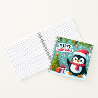 Winter Whimsy: Cuaderno de Pingüino Festivo