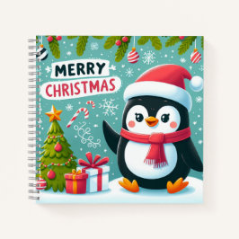 Winter Whimsy: Cuaderno de Pingüino Festivo