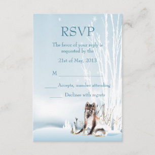 Winter Wolf Wedding RSVP