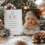 Winter Wonderland 1er cumpleaños Tarjeta de agrade<br><div class="desc">Personalizable total con su mensaje personal,  le añade un toque encantador y festivo a su apreciación. Elija nuestra Tarjeta de agradecimiento de cumpleaños 1er Wonderland Winter para compartir su gratitud con estilo y dejar una impresión duradera llena de alegría de temporada.</div>