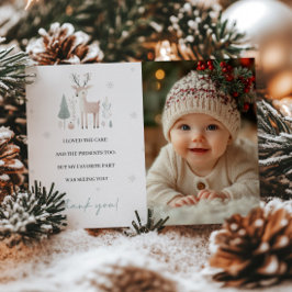 Winter Wonderland 1er cumpleaños Tarjeta de agrade