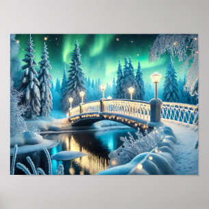 Winter Wonderland Aurora: Arte puente Snowy