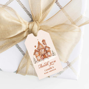 Winter Wonderland Baby Shower Gracias etiqueta de