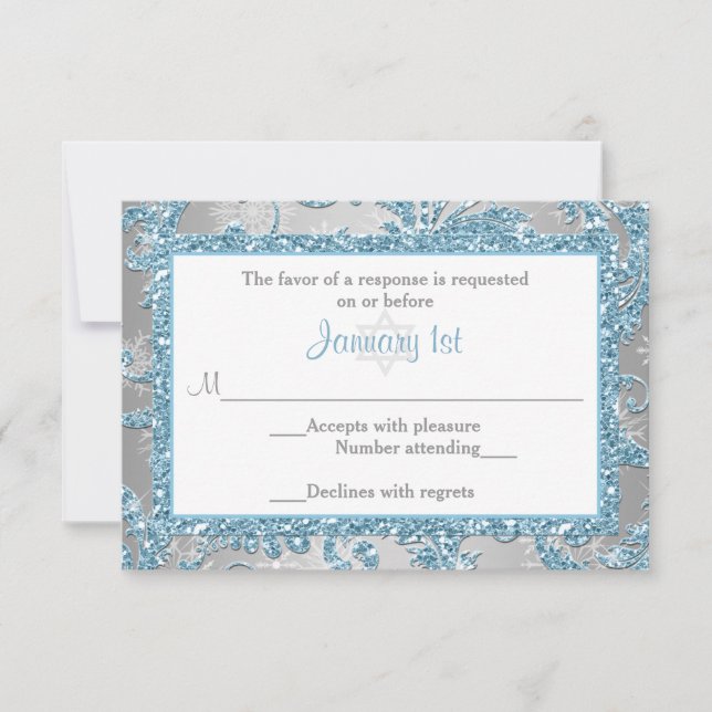 Winter Wonderland Bat Mitzvah RSVP 2 (Anverso)