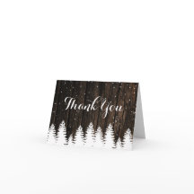 Winter Wonderland Boda Gracias Tarjeta