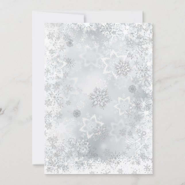 Winter Wonderland Chica Baby Shower Invitación ros (Reverso)