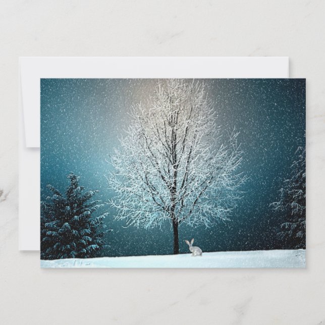 Winter Wonderland con conejo (Anverso)