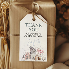 Winter Wonderland Fiesta Gracias Etiqueta De Favor