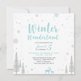 Winter Wonderland - Invitación al cumpleaños de lo