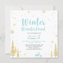 Winter Wonderland - Invitación al cumpleaños de lo