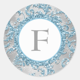 Winter Wonderland Monogrammed Boda Pegatina
