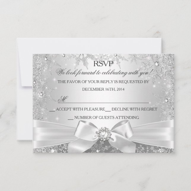 Winter Wonderland Silver RSVP (Anverso)