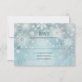 Winter Wonderland Snowflake Wedding RSVP