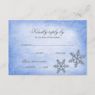 Winter Wonderland Sparkle Snowflakes Blue RSVP
