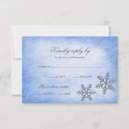 Winter Wonderland Sparkle Snowflakes Blue RSVP