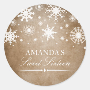Winter Wonderland Sweet 16 Pegatina