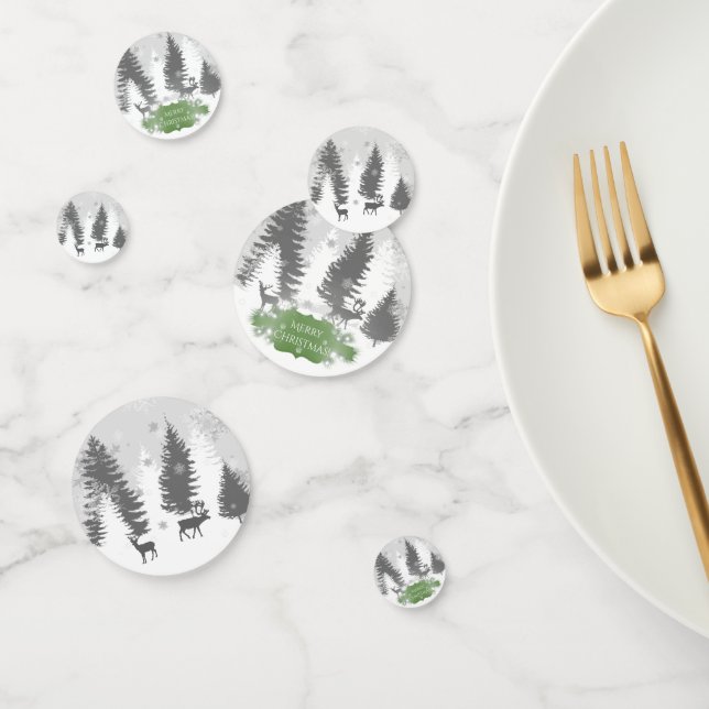 Winter Wonderland Table Confetti - Green (Grupo)