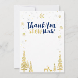 Winter wonderland tarjeta de agradecimiento - Navy