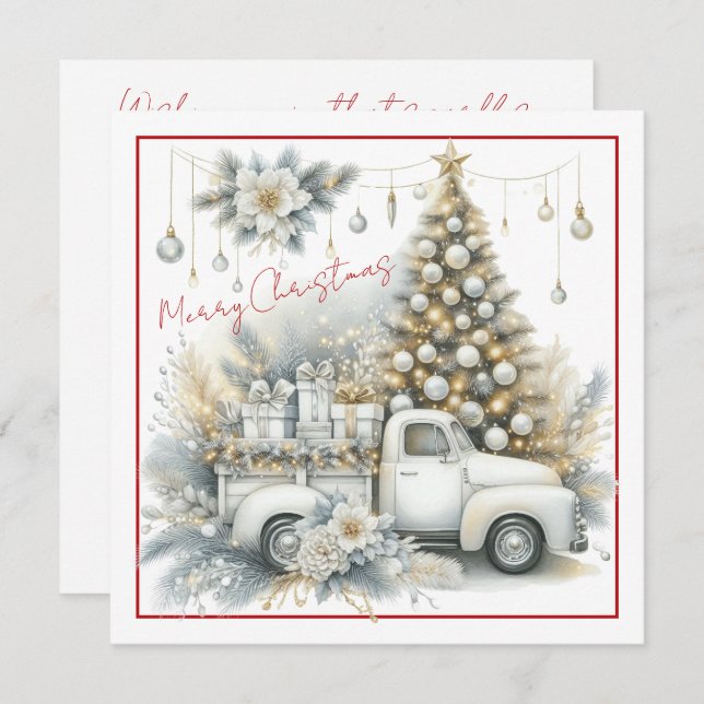 Winter Wonderland Truck Holiday Card (Anverso / Reverso)