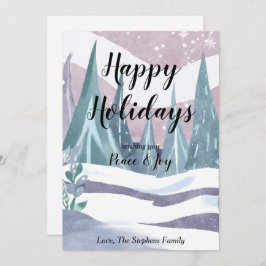 Winter Wonderland Watercolor Tarjeta de felicitaci