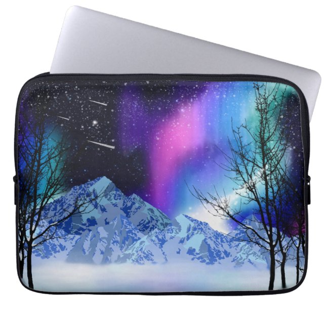 Winter Wonderlights Funda De Portátil (Frente)