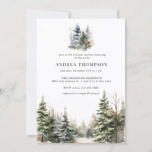 Winter Woodland Invitaciones forestales