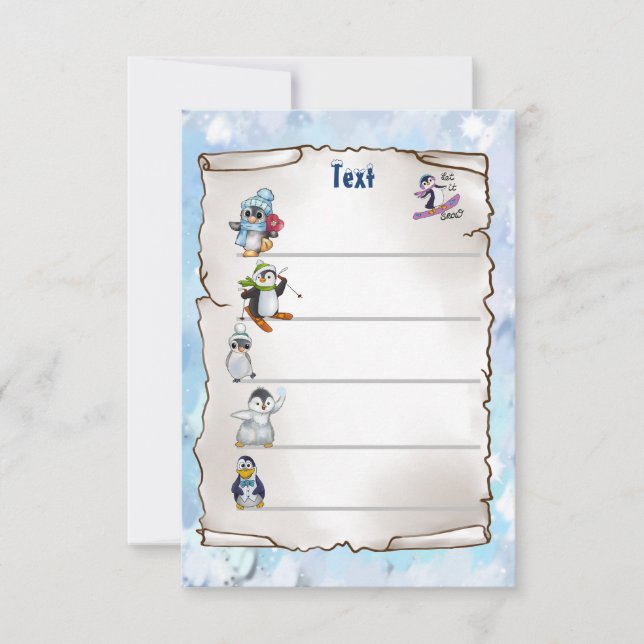 Winterpinguin (Anverso)