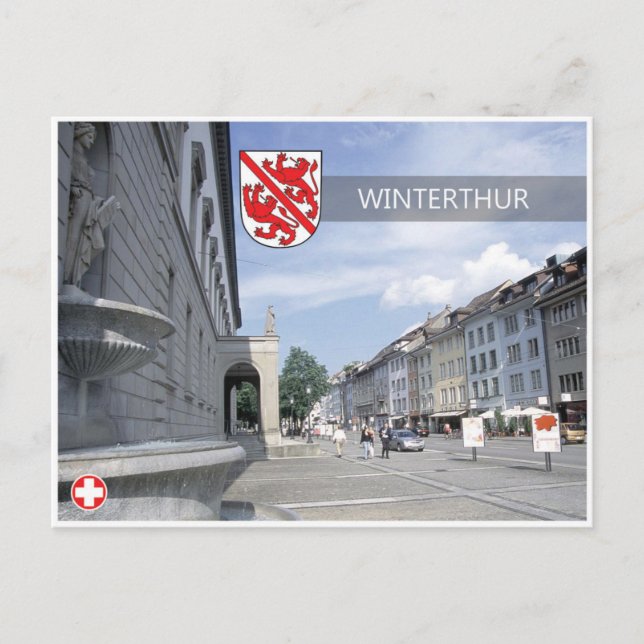 Winterthur - postal de Suiza. (Anverso)