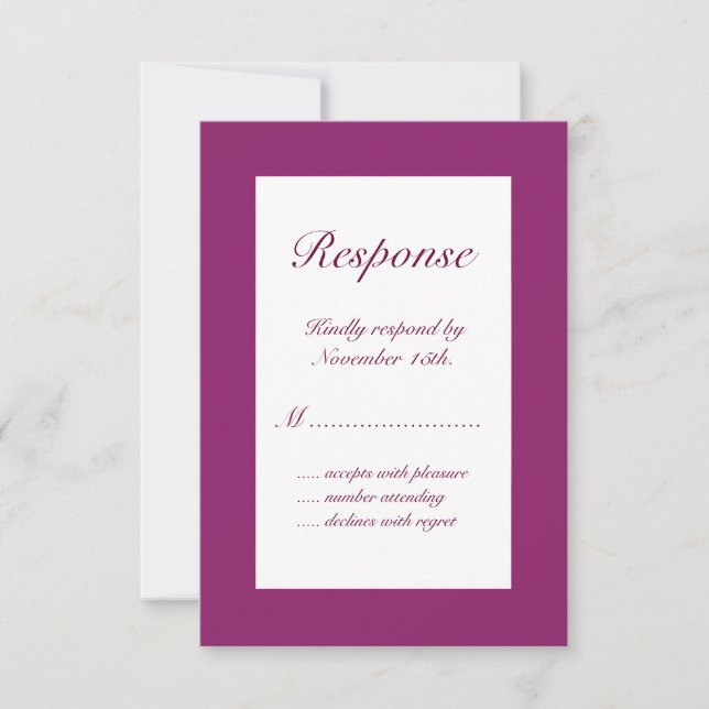 Wintery Magenta RSVP (Anverso)