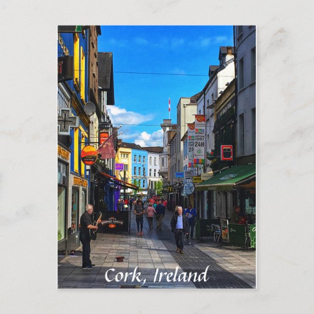 Winthrop Street, Cork, Irlanda postal (Anverso)