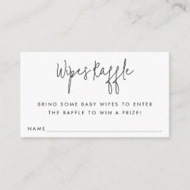 Wipes Raffle Ticket Tarjeta de inserción Baby Show
