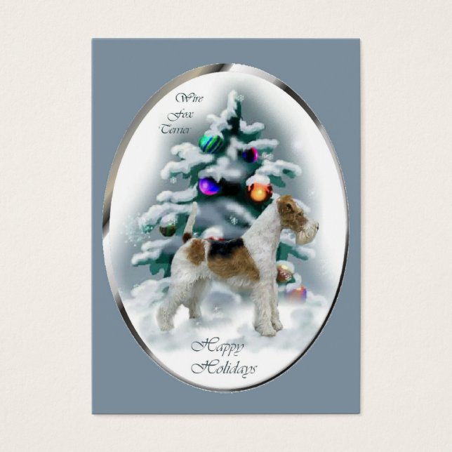 Wire Fox Terrier Navidades Regalos (Frente)