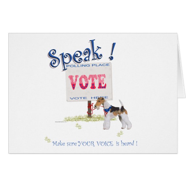 Wire Fox Terrier Voting Voice (Anverso (Horizontal))