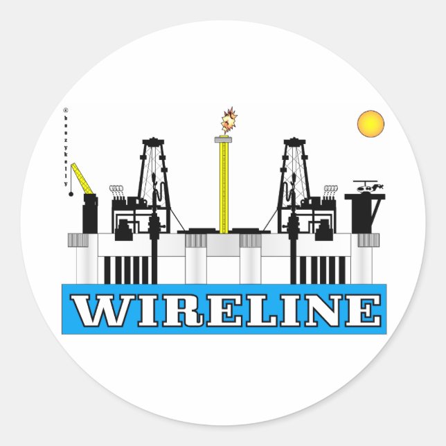 Wireline, offshore, Pegatina de yacimientos petrol (Anverso)