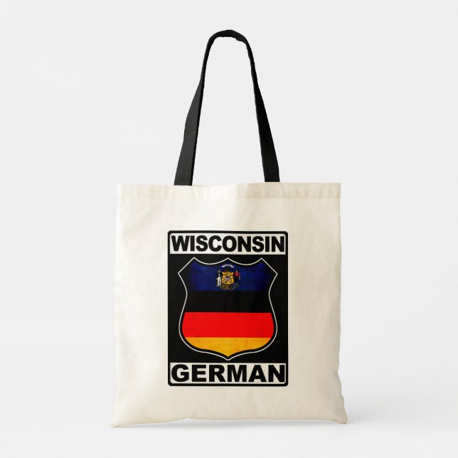 Wisconsin Bolsa de Tote Alemana Estadounidense (Reverso)