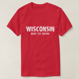 Wisconsin - camiseta de la nación de la fritada