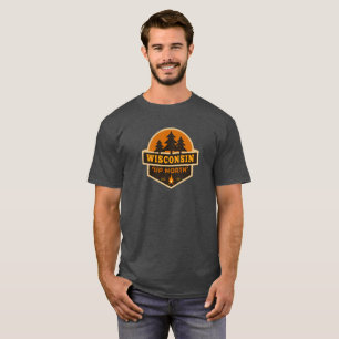 Wisconsin encima de la camiseta del norte