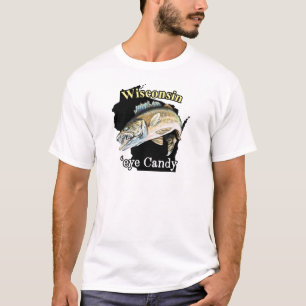 Wisconsin 'Eye Candy Funny Walleye Pesca Camiseta
