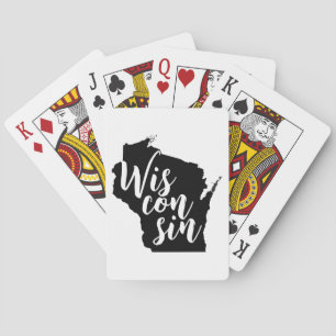 Wisconsin jugando cartas en blanco y negro