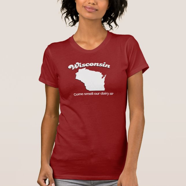 Wisconsin - olor venido nuestra camiseta del aire (Anverso)