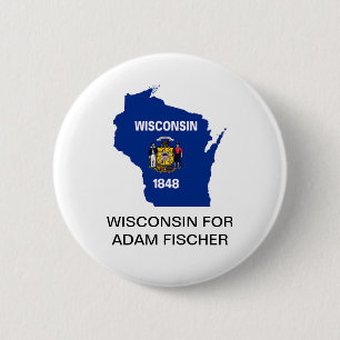 WISCONSIN para el botón ADAM FISCHER GOVERNOR