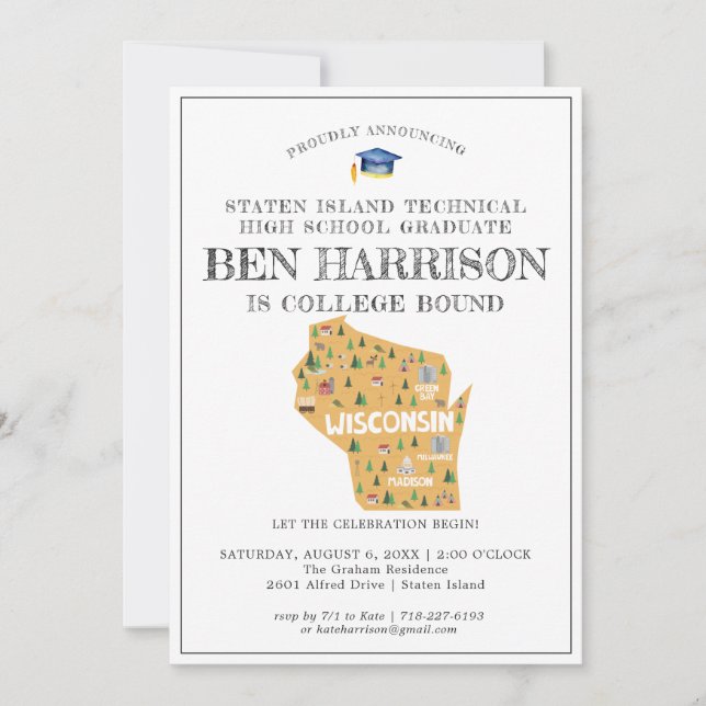 Wisconsin | Partido de Graduación Vinculado a la U (Anverso)