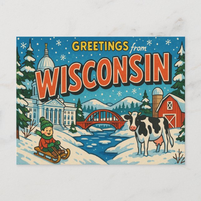 WISCONSIN postal (Anverso)