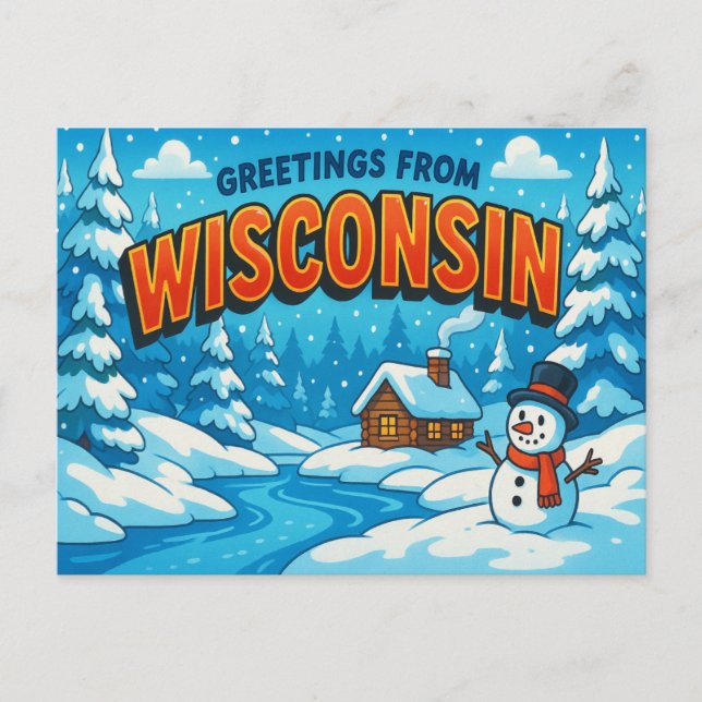 WISCONSIN postal (Anverso)