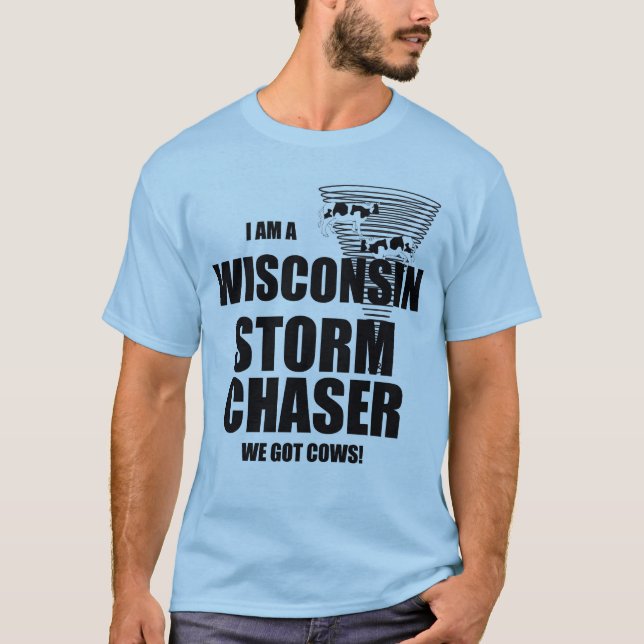 Wisconsin tiene vacas tornado tormenta camiseta Ch (Anverso)