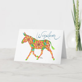 Wisdom Quilt Mule por Sherry Jarvis tarjeta doblad