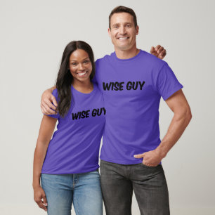Wise Guy Center Texto básico Camiseta oscura