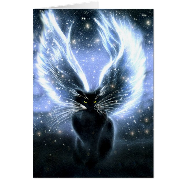 Wise One Fairy Cat Card (Frente)