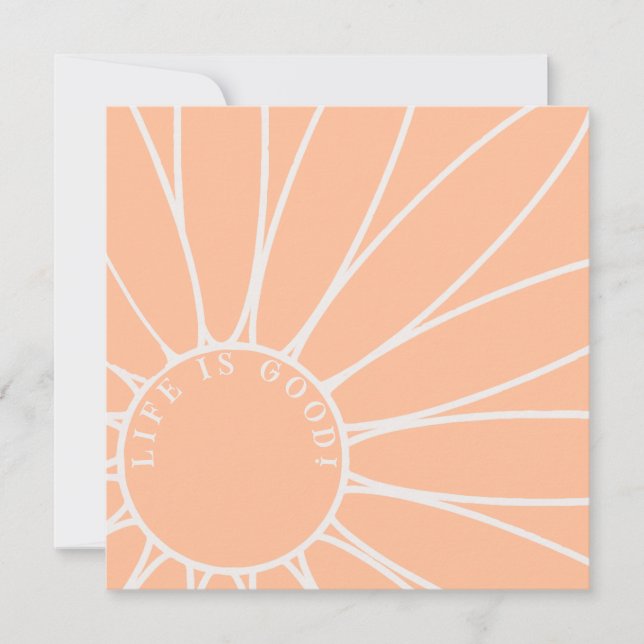 Wish, Peach y White Daisy Flower Art personalizado (Anverso)